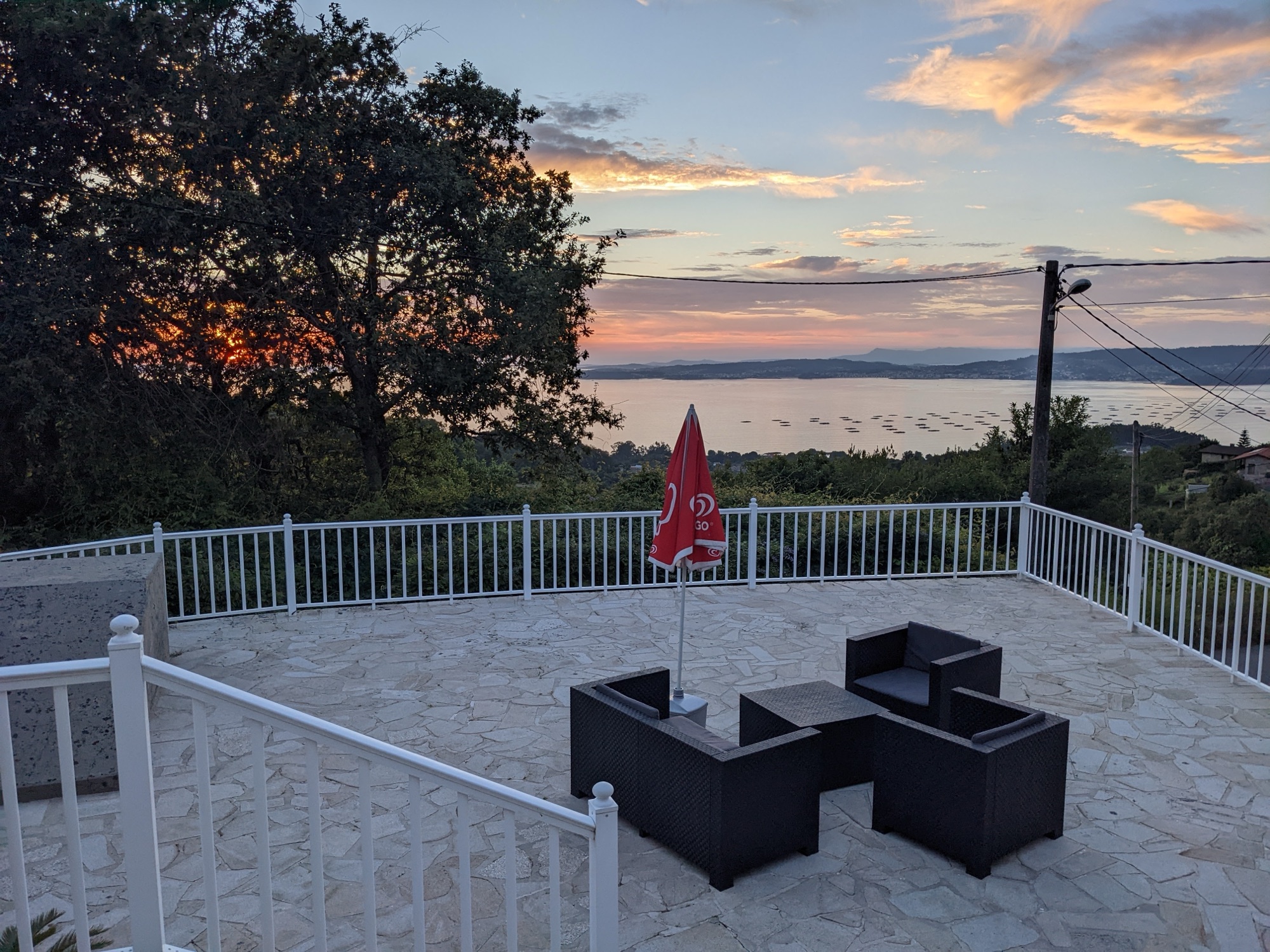 Terraza con vistas a la Ría de Pontevedra